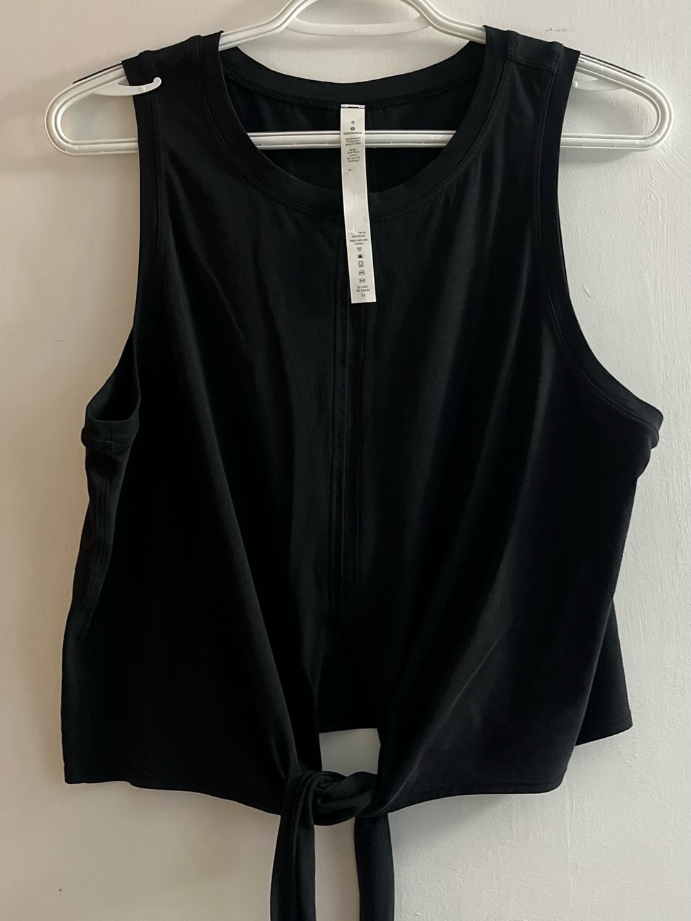 lululemon athletica Black Tie-Front Sleeveless Tank